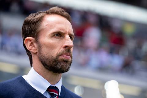 Guimaraes, Portugal, 09 06 2019, UEFA Nations League, Match for 3rd place, Switzerland England, coach Gareth Southgate ENG watching Defodi 01053043138 Defodi-053