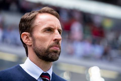 Guimaraes, Portugal, 09 06 2019, UEFA Nations League, Match for 3rd place, Switzerland England, coach Gareth Southgate ENG watching Defodi 01053043137 Defodi-053