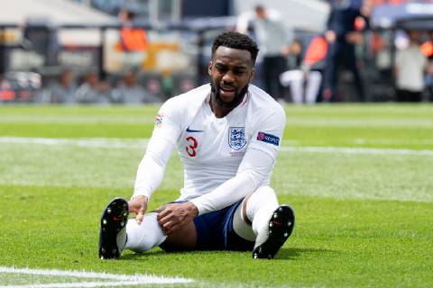 Guimaraes, Portugal, 09 06 2019, UEFA Nations League, Match for 3rd place, Switzerland England, Danny Rose ENG on floor Defodi 01053043218 Defodi-053