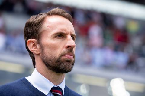 Guimaraes, Portugal, 09 06 2019, UEFA Nations League, Match for 3rd place, Switzerland England, coach Gareth Southgate ENG watching Defodi 01053043136 Defodi-053