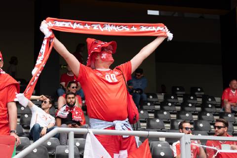 Guimaraes, Portugal, 09 06 2019, UEFA Nations League, 3 Place, Switzerland England, Supporter of Switzerland is seen Defodi 09 531 002638 Defodi-531