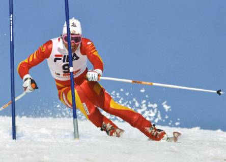 Ski WM 1987, Giant Slalom Men Pirmin ZURBRIGGEN SUI SKI ALPIN SAISON 86 87 WM 1987 Crans Montana Giant Slalom Men 04 02 1987 Pirmin ZURBRIGGEN SUI Crans Montana Switzerland