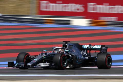 June 22, 2019 - Le Castellet, Var, France - Mercedes Driver LEWIS HAMILTON (GBR) set the best time on 1:28.319 during the Qualifying session of the Formula one French Grand Prix at the Paul Ricard circuit at Le Castellet - France F1 2019: French Grand Prix : Qualifying - ZUMAp119 20190622_zaf_p119_026 Copyright: xPierrexSteveninx