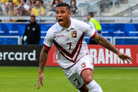 Bolivia vs Venezuela BELO HORIZONTE, MG - 22.06.2019: BOLIVIA VS VENEZUELA - Darwin Machis, scored the first goal of Venezuela during a match between Bolivia and Venezuela, valid for the group stage of the 2019 Copa America, held this Saturday (22) at the Mineirão Stadium in Belo Horizonte, MG. (Photo: Dudu Macedo Fotoarena) x1751254x  DuduxMacedo