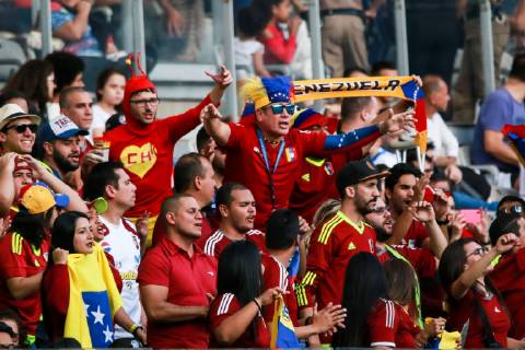 Bolivia vs Venezuela BELO HORIZONTE, MG - 22.06.2019: BOLIVIA VS VENEZUELA - Venezuela fans during a match between Bolivia and Venezuela, valid for the 2019 Copa America group stage, held this Saturday (22) at the Mineirão Stadium in Belo Horizonte, MG. (Photo: Dudu Macedo Fotoarena) x1751291x  DuduxMacedo