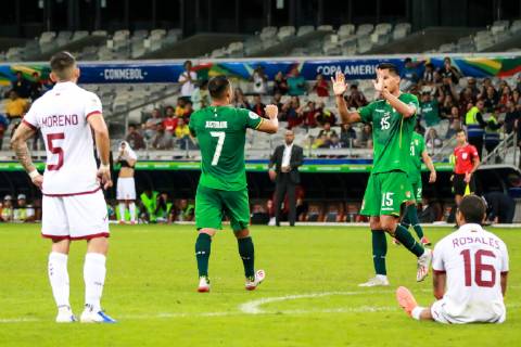 Bolivia vs Venezuela BELO HORIZONTE, MG - 22.06.2019: BOLIVIA VS VENEZUELA - Justiniano scored the first goal of Bolivia during a match between Bolivia and Venezuela, valid for the group stage of the Copa America 2019, held this Saturday (22) at the Mineirão Stadium in Belo Horizonte, MG. (Photo: Dudu Macedo Fotoarena) x1751342x  DuduxMacedo