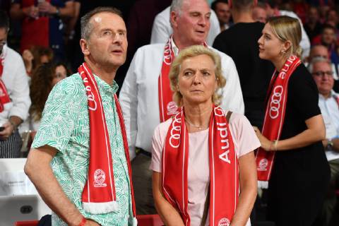 Herbert DIESS CEO of Volkswagen AG with wife Irene Basketball 1 Bundesliga,FINALE,Spiel 3 FC Bayern Muenchen Alba Berlin, am 23 06 2019 ,A U D I D O M E