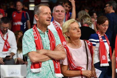 Herbert DIESS Chairman of the Board of Management of Volkswagen AG with wife Irene Basketball 1 Bundesliga,FINALE,Spiel 3 FC Bayern Muenchen Alba Berlin, am 23 06 2019 ,A U D I D D O M E