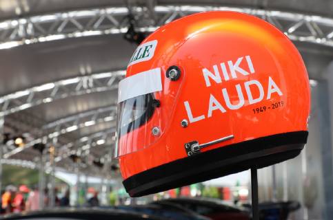 FORMULA 1 - GP of Austria 2019 SPIELBERG,AUSTRIA,27.JUN.19 - MOTORSPORTS, FORMULA 1 - Grand Prix of Austria, Red Bull Ring, preview. Image shows a helmet of Niki Lauda. GEPAxpictures xAndreasxPranter