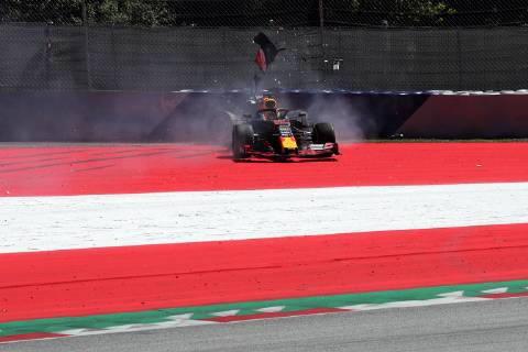 Photo4 LaPresse 28 06 2019 Spielberg, Austria Grand Prix Formula One Austria 2019 In the pic: Max Verstappen (NED) Red Bull Racing RB15 crash  Copyright: xPhoto4 LaPressex
