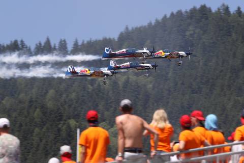 FORMULA 1 - GP of Austria 2019 SPIELBERG,AUSTRIA,30.JUN.19 - MOTORSPORTS, FORMULA 1 - Grand Prix of Austria, Red Bull Ring. Image shows the Flying Bulls Air show. GEPAxpictures xAndreasxPranter