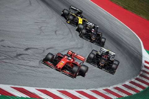 Photo4 LaPresse 30 06 2019 Spielberg, Austria Grand Prix Formula One Austria 2019 In the pic: Sebastian Vettel (GER) Scuderia Ferrari SF90 , Kevin Magnussen (DEN) Haas F1 Team VF-19, Romain Grosjean (FRA) Haas F1 Team VF-18  Copyright: xPhoto4 LaPressex