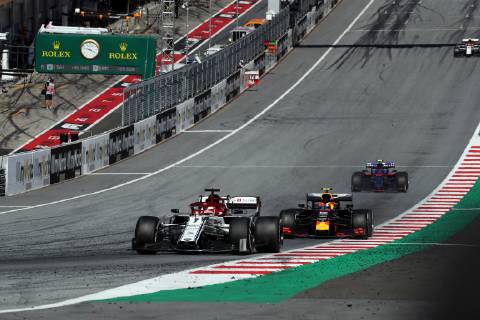 Photo4 LaPresse 30 06 2019 Spielberg, Austria Grand Prix Formula One Austria 2019 In the pic: Kimi Raikkonen (FIN) Alfa Romeo Racing C38, Pierre Gasly (FRA) Red Bull Racing RB15  Copyright: xPhoto4 LaPressex