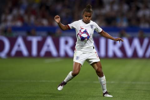 July 2, 2019 - Lyon, France - Lucy Bronze (Olympique Lyon) of England during the 2019 FIFA Women s World Cup France Semi Final match between England and USA at Stade de Lyon on July 2, 2019 in Lyon, France. England v USA: Semi Final - 2019 FIFA Women s World Cup France - ZUMAn230 20190702_zaa_n230_752 Copyright: xJosexBretonx