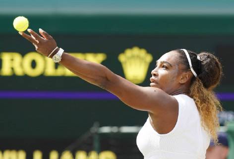 Tennis: Wimbledon championships Serena Williams of the United States in action against Barbora Strycova of the Czech Republic in the Wimbledon semifinals on July 11, 2019.