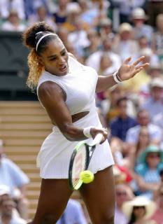 Tennis: Wimbledon championships Serena Williams of the United States in action against Barbora Strycova of the Czech Republic in the Wimbledon semifinals on July 11, 2019.