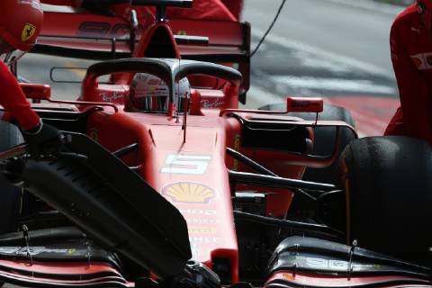 Photo4 LaPresse 12 07 2019 Silverstone, England Grand Prix Formula One England 2019 In the pic: free practice 2, Sebastian Vettel (GER) Scuderia Ferrari SF90  Copyright: xPhoto4 LaPressex