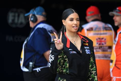 13th July 2019, Silverstone Circuit. Northampton, England; FIA Formula 1 Grand Prix of Britain, Qualification Day; Pirelli Representative, pop star Mabel McVey  ActionPlus12153422 Octane
