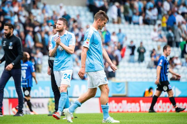 190721 Malmö FFs Markus Rosenberg defends after the football match in Allsvenskan between Malmö FF and Sirius on July 21, 2019 in Malmö, Copyright: ChristianxÖrnberg BB190721CO042