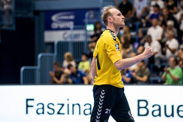 2 Handball Bundesliga VfL Gummersbach TUSEM Essen 24 08 2019 Matthias Puhle 21, VfL Gummersbach , 2 Handball Bundesliga VfL Gummersbach TUSEM Essen Gummersbach, Schwalbe arena Copyright: xBEAUTIFULxSPORTS Wunderlx
