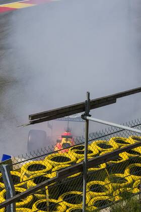Red Bull s Dutch driver Max Verstappen pictured after a crash in the first lap of the Spa-Francorchamps Formula One Grand Prix of Belgium race, in Spa-Francorchamps, Sunday 01 September 2019. NICOLASxLAMBERT  x05653727x