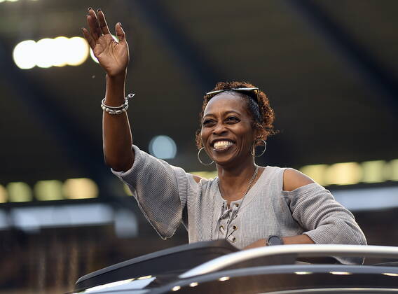 Gail Devers pictured during the opening ceremony of the 2019 edition of the AG Insurance Memorial Van Damme IAAF Diamond League athletics meeting, Friday 06 September 2019 in Brussels. JASPERxJACOBS  x05656509x