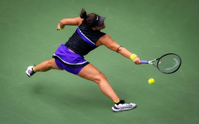 September 7, 2019, New York, NEW YORK, UNITED STATES: Bianca Andreescu of Canada in action during the final of the 2019 US Open Grand Slam tennis tournament against Serena Williams of the United States US Open 2019, Tennis, New York City, United States, Sep 7 - ZUMAa181 20190907_zaa_a181_016 Copyright: xAFP7x