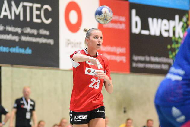 Silje Brons Petersen HSG Blomberg Lippe 23 TusSies Metzingen, handball, HBF, league game, 11 09 2019, photo TBaur Eibner TusSies Metzingen vs. HSG Blomberg Lippe Metzingen Copyright: xEIBNER TobiasxBaurx EP_TBR