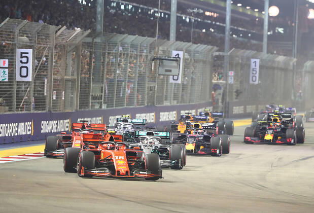 Start, formula 1 GP, Singapore, 22 09 2019 Photo mspb Lukas Gorys Start, formula 1 GP, Singapore,
