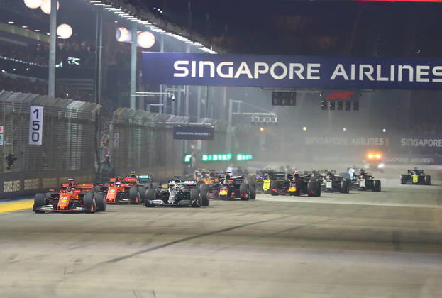 Start, formula 1 GP, Singapore, 22 09 2019 Photo mspb Lukas Gorys Start, formula 1 GP, Singapore,