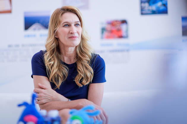 ZHUHAI, CHINA - OCTOBER 22: Former tennis player Steffi Graf speaks during an interview on Day one of 2019 WTA, Tennis Damen Elite Trophy Zhuhai at Zhuhai Hengqin International Tennis Centre on October 22, 2019 in Zhuhai, Guangdong Province of China.  Copyright: xVCGx CFP111255916119 