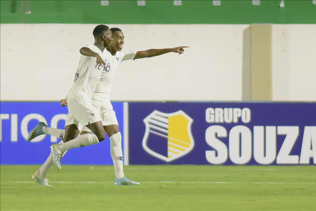Sub 17 República da Korea e França GOIÂNIA, GO - 30.10.2019: SUB 17 REPÚBLICA DA KOREA E FRANÇA - Isaac Lihadji scores for France during Under 17 Republic of Korea and France. Match valid for the FIFA U17, U 17 World Cup group stage. Serrinha Stadium in Goiânia, GO. (Photo: Reinaldo Reginato Fotoarena) x1822648x  ReinaldoxReginato