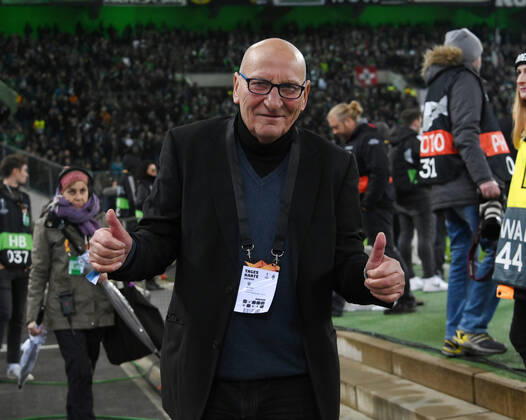 07 11 2019, Football, UEFA Europa League 2019 20, Group Stage, 4 Matchday, Borussia Moenchengladbach AS Rome 2 1, Gladbacher EX Goalkeeper Wolfgang Kleff Team2