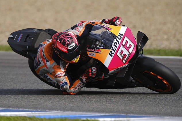 Entrenamientos de MotoGP en el circuito de Jerez. En la imagen, Marc Marquez. MotoGP test day at Jerez circuit. In this picture, Marc Marquez. 