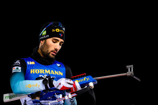191207 Martin Fourcade of France ahead of the Mens 4x7.5 km Relay during the IBU World Cup Biathlon on December 07, 2019 in Östersund Photo Johanna Lundberg BILDBYRAN 136090 2019 biathlon bbeng ibu world cup biathlon biathlon biathlon world championship 4x7 5 km relay relay france,  Copyright: JOHANNAxLUNDBERG BB191207BB866