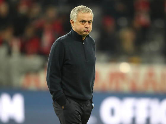 Bayern Munich v Tottenham Hotspur UEFA Champions League Jose Mourinho of Tottenham Hotspur during the UEFA Champions League match at Allianz Arena, Munich Content Not Available For UK Newspapers Copyright: xYannisxHalasx FIL-13951-0014