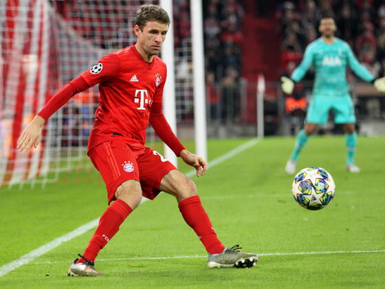 Bayern Munich v Tottenham Hotspur UEFA Champions League Thomas Muller of Bayern Munich during the UEFA Champions League match at Allianz Arena, Munich Content Not Available For UK Newspapers Copyright: xYannisxHalasx FIL-13951-0039