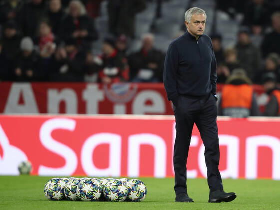Bayern Munich v Tottenham Hotspur UEFA Champions League Jose Mourinho of Tottenham Hotspur before the start of the UEFA Champions League match at Allianz Arena, Munich Content Not Available For UK Newspapers Copyright: xYannisxHalasx FIL-13951-0114