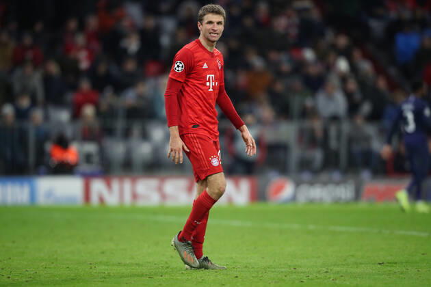 Bayern Munich v Tottenham Hotspur UEFA Champions League Thomas Muller of Bayern Munich during the UEFA Champions League match at Allianz Arena, Munich Content Not Available For UK Newspapers Copyright: xYannisxHalasx FIL-13951-0129