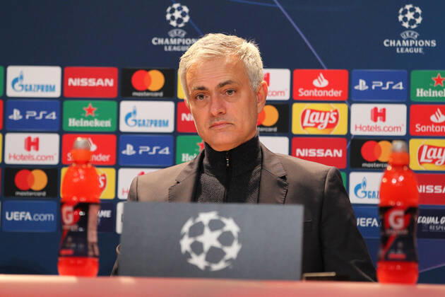 Bayern Munich v Tottenham Hotspur UEFA Champions League Jose Mourinho Manager of Tottenham Hotspur at the press conference, PK, Pressekonferenz at the end of the UEFA Champions League match at Allianz Arena, Munich Content Not Available For UK Newspapers Copyright: xYannisxHalasx FIL-13951-0136