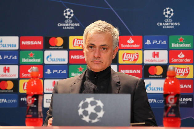 Bayern Munich v Tottenham Hotspur UEFA Champions League Jose Mourinho Manager of Tottenham Hotspur at the press conference, PK, Pressekonferenz at the end of the UEFA Champions League match at Allianz Arena, Munich Content Not Available For UK Newspapers Copyright: xYannisxHalasx FIL-13951-0138