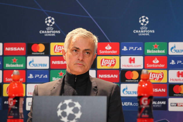 Bayern Munich v Tottenham Hotspur UEFA Champions League Jose Mourinho Manager of Tottenham Hotspur at the press conference, PK, Pressekonferenz at the end of the UEFA Champions League match at Allianz Arena, Munich Content Not Available For UK Newspapers Copyright: xYannisxHalasx FIL-13951-0140