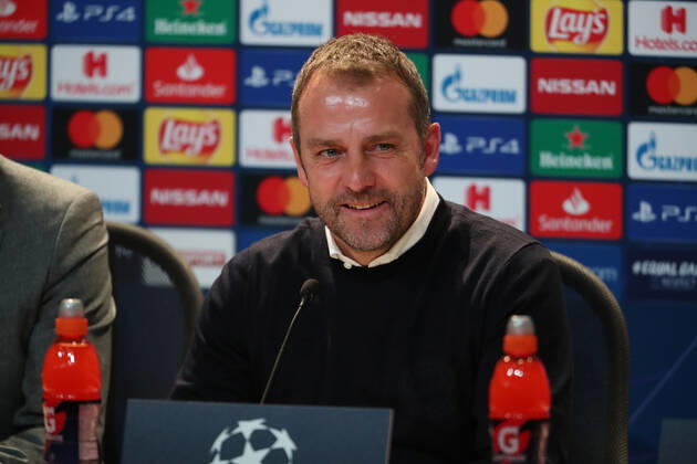 Bayern Munich v Tottenham Hotspur UEFA Champions League Hans-Dieter Flick Manager of Bayern Munich at the press conference, PK, Pressekonferenz of the UEFA Champions League match at Allianz Arena, Munich Content Not Available For UK Newspapers Copyright: xYannisxHalasx FIL-13951-0143