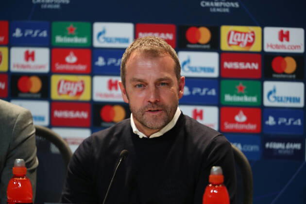 Bayern Munich v Tottenham Hotspur UEFA Champions League Hans-Dieter Flick Manager of Bayern Munich at the press conference, PK, Pressekonferenz of the UEFA Champions League match at Allianz Arena, Munich Content Not Available For UK Newspapers Copyright: xYannisxHalasx FIL-13951-0144