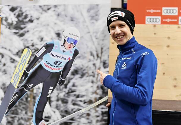 20 12 2019 Engelberg Switzerland FIS World Cup Ski Jumping In picture Simon Ammann SUI action