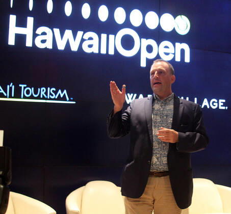 December 26, 2019 - State of Hawaii Lieutenant Governor Josh Green speaks during the Hawaii Open invitational tournament press conference, PK, Pressekonferenz at the Ward Village IBM Building in Honolulu, HI - CSM. Tennis 2019: Hawaii Open DEC26 - ZUMAc04_ 20191226_zaf_c04_054 Copyright: xMichaelxSullivanx