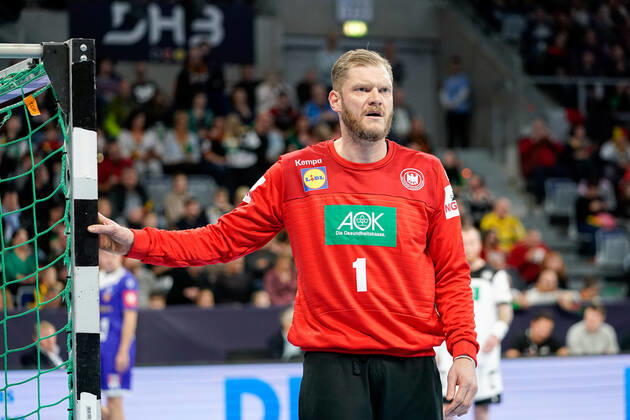 Johannes Bitter Jogi Bitter, goalkeeper, Germany, 1 , Single, Action, Action, 04 01 2020, Mannheim Germany, Handball, International, Germany Iceland xozx