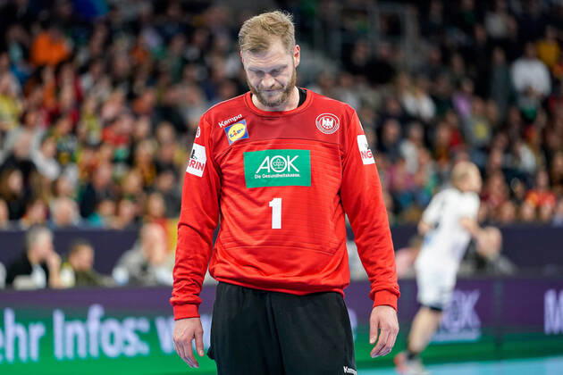 Johannes Bitter Jogi Bitter, Goalkeeper, Germany, 1 , looking disappointed, disappointed, frustration, disappointed, pessimistic, Single, Action, Action, 04 01 2020, Mannheim Germany, Handball, International, Germany Iceland xozx
