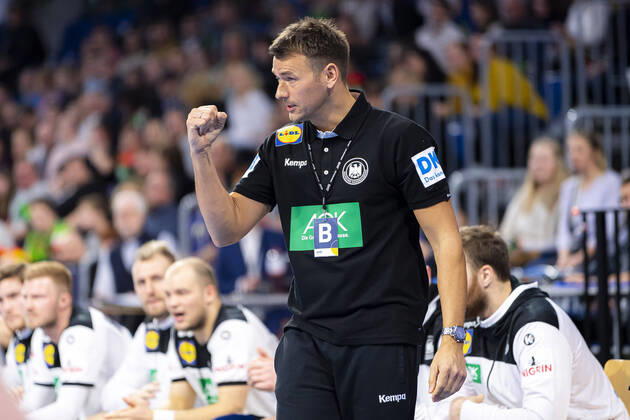 Mannheim, Germany 04 January 2020 Handball International match EM 2020 Germany vs Iceland Coach Christian Prokop Germany Mannheim SAP Arena Baden Württemberg Germany