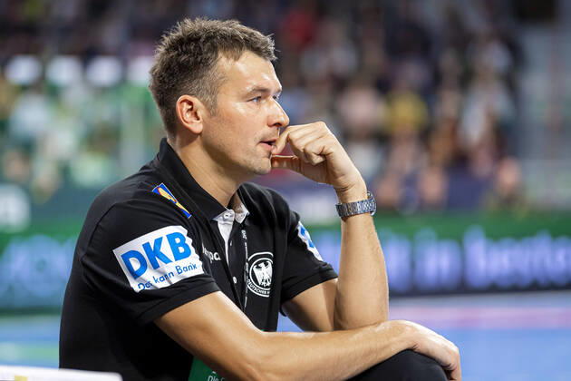 Mannheim, Germany 04 January 2020 Handball International match EM 2020 Germany vs Iceland Coach Christian Prokop Germany Mannheim SAP Arena Baden Württemberg Germany